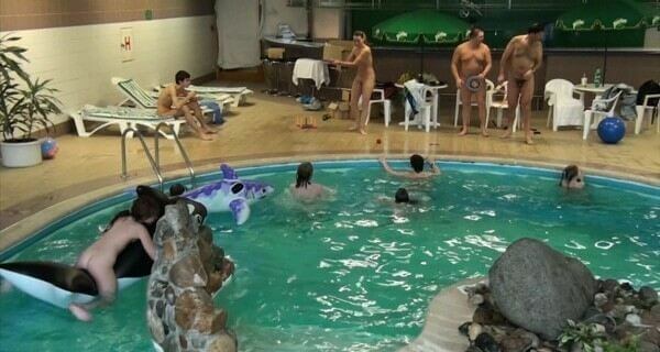 Indoor Dolphin Ride Full HD video - Respect for one another and for the natural world are key principles of nudism and naturism