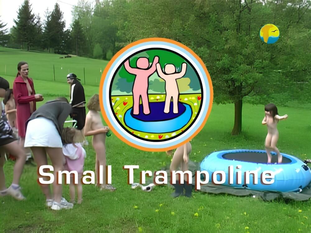 Naturist Freedom: Small Trampoline - Many consider a free body and nudism to be central to their lives