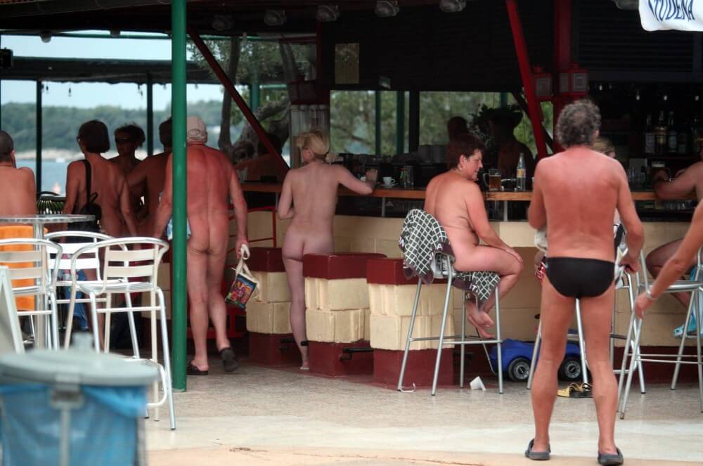 Outdoor diner view - Nature fills the naked body with energy and inspiration