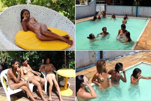 Brazil Pool Sunbath photos - Simplicity is an important part of naturists lives