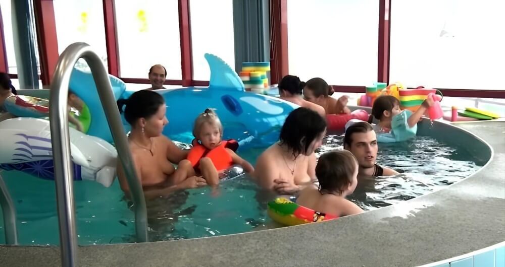 Indoor Swim Exercise - Nudity is a natural way to express respect for nature and oneself
