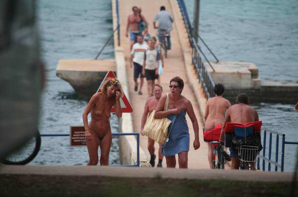 Crete FKK Bridge Crossing photos - The Cult of Nudity Is Open to All