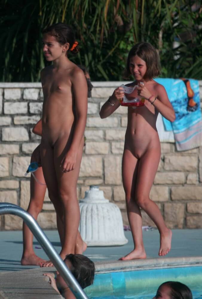 Two Poolside Nudist Girls pics - Naturism teaches respect for the body—both your own and others